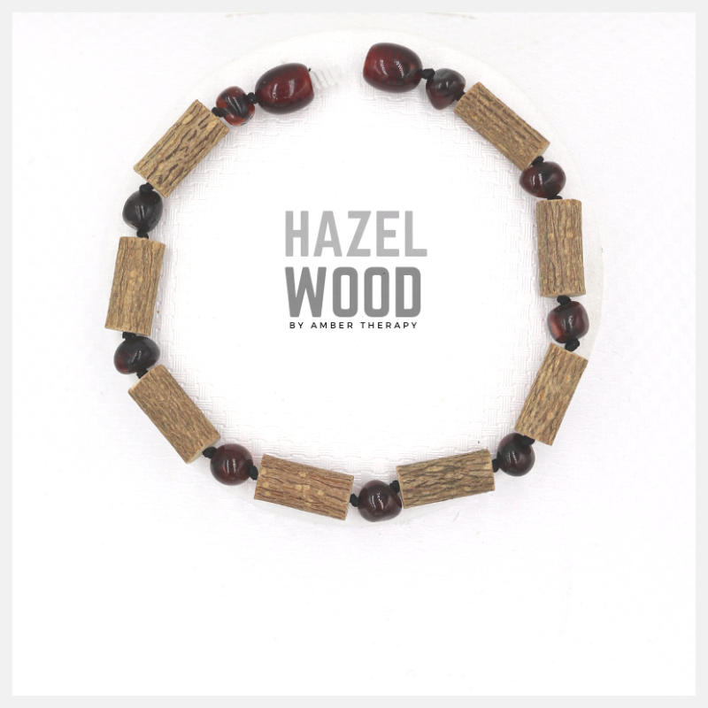 Adult Cherry Amber & Hazelwood Bracelet
