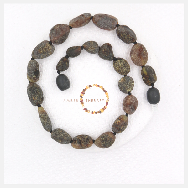Adult Raw Earth Amber bean Anklet