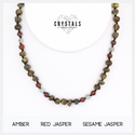 Amber, Red Jasper & Sesame Jasper Child Necklace