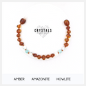 Amber, Amazonite & Howlite Child Bracelet