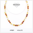 Amber & Howlite Child Necklace