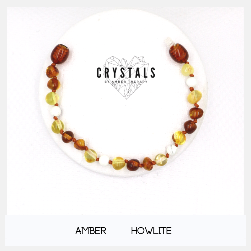 Amber & Howlite Child Bracelet / Anklet
