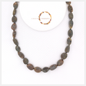 Adult Raw Earth Amber Bean Necklace