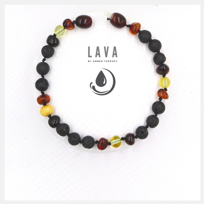 Lava & Multi Amber Adult Bracelet