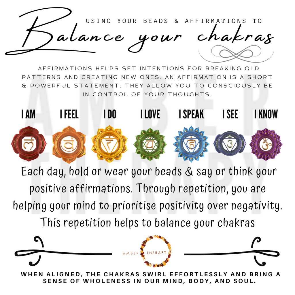 Chakra & Honey Amber Child Bracelet / Anklet