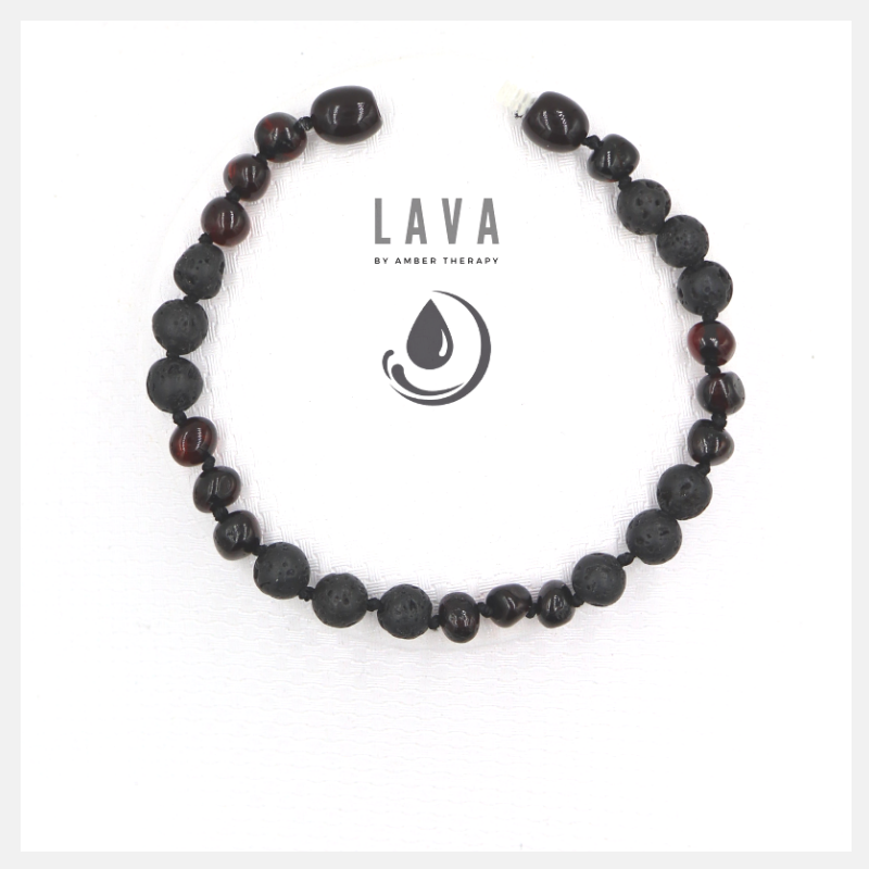Lava & Cherry Amber Adult Bracelet