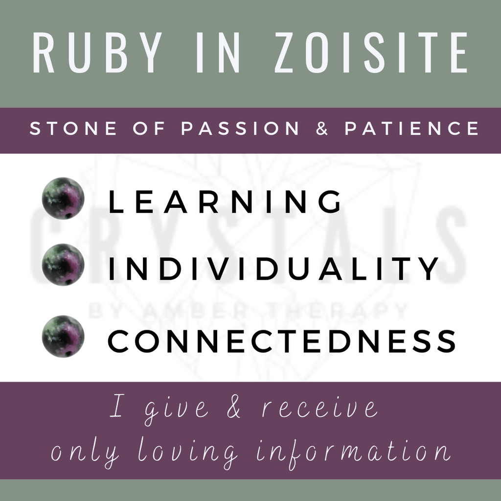 Amber, Lapis, Amethyst & Ruby in Zoisite Adult Anklet