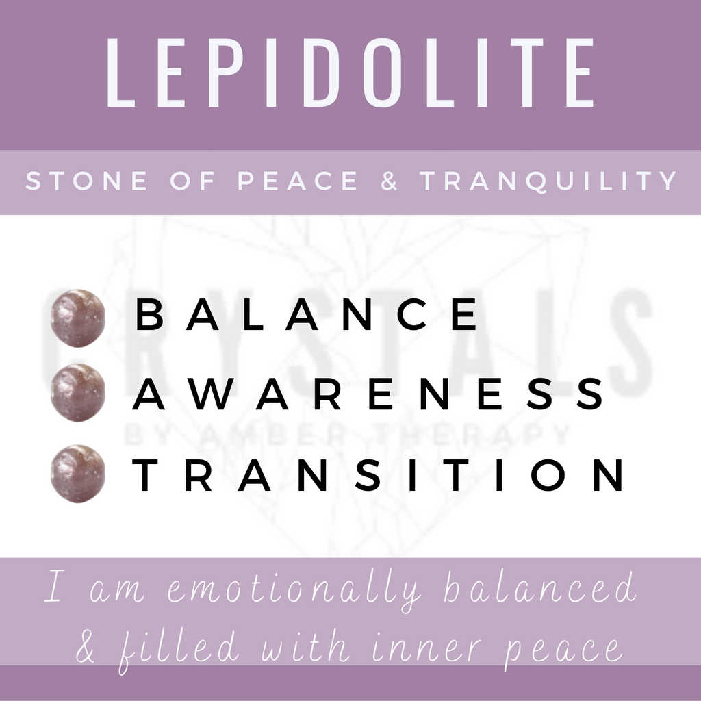 Amber, Lepidolite & Tourmalinated Quartz Adult Anklet