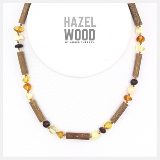 Adult Multi Amber & Hazelwood Necklace