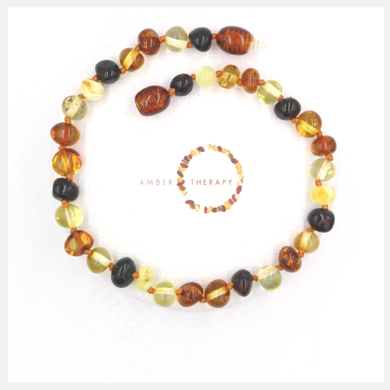 Adult Multi Amber Anklet