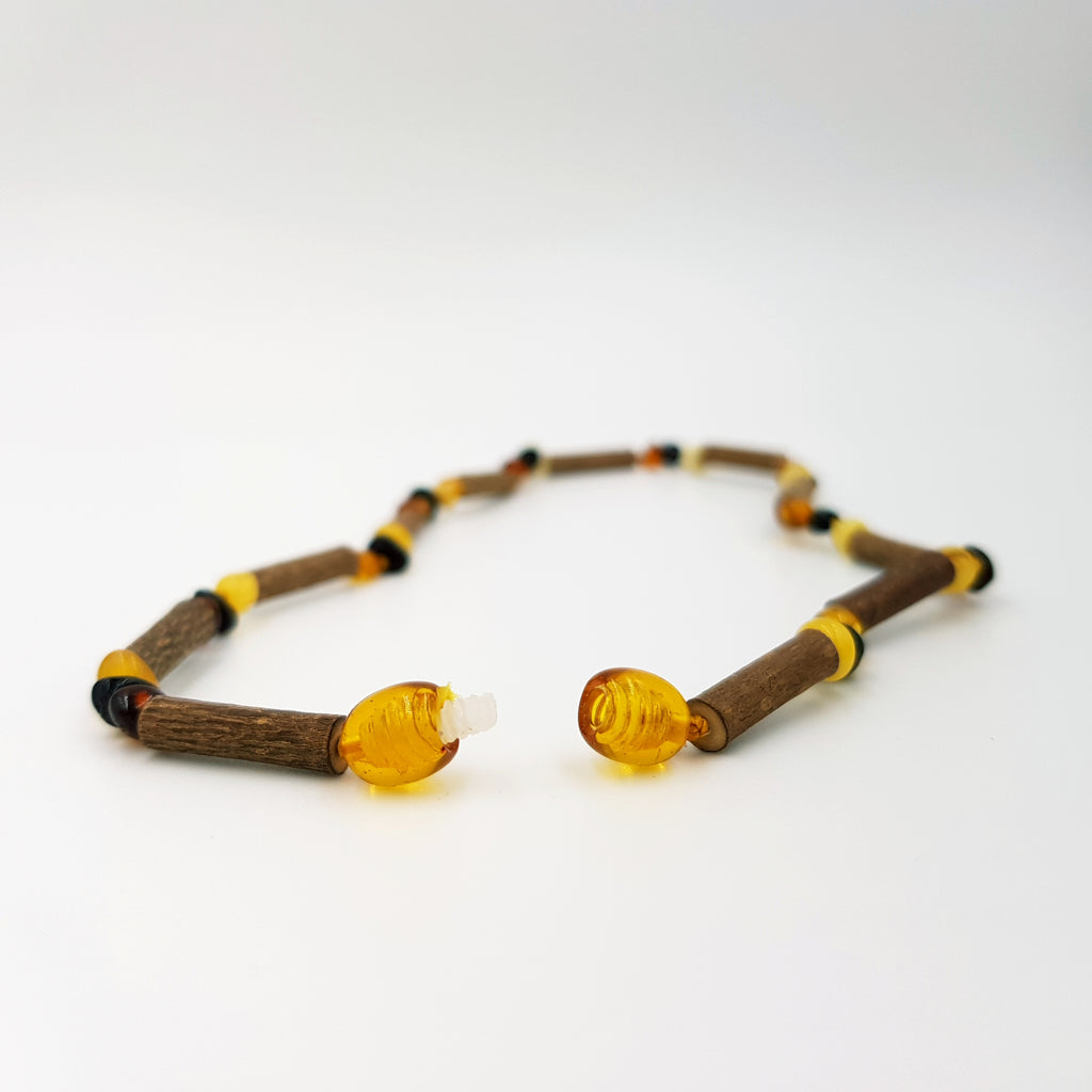 Adult Multi Amber & Hazelwood Necklace